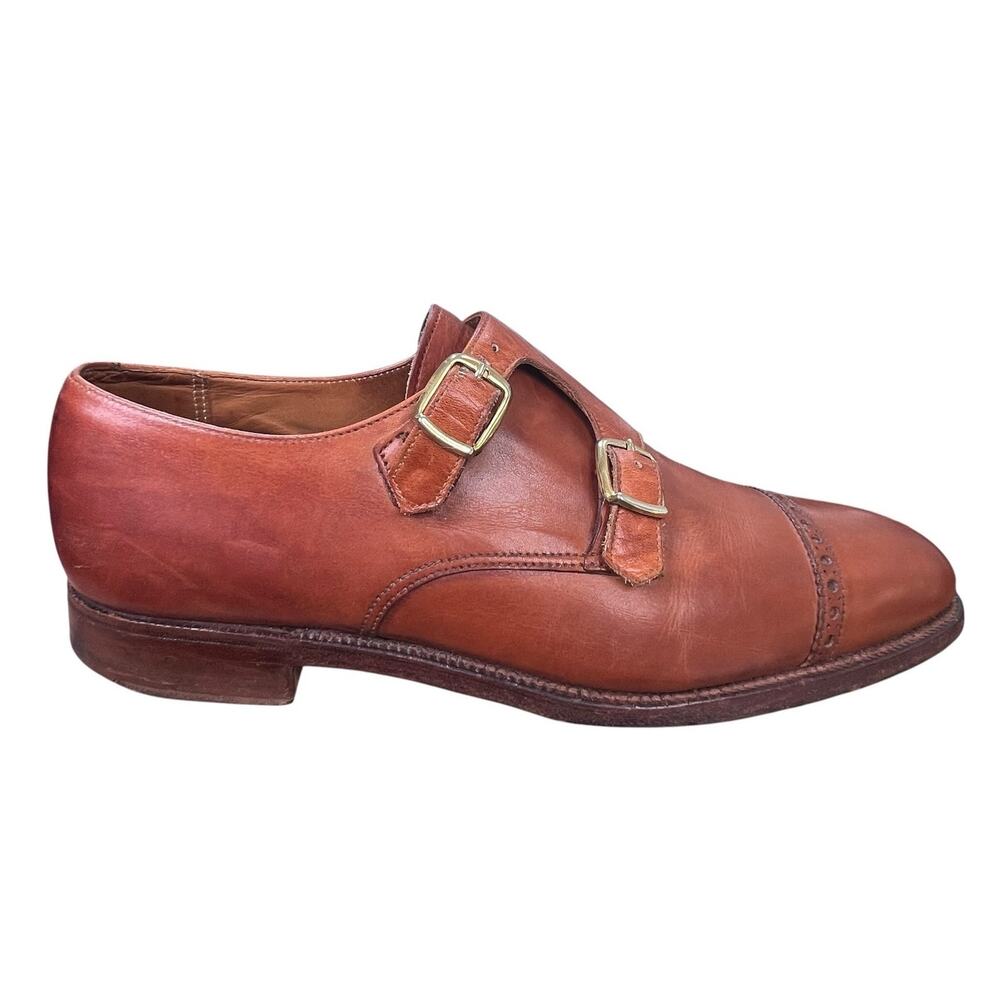 Vintage Poulsen Skone & Co New & Lingwood Double Monk Strap Shoes Size 8.5 E
